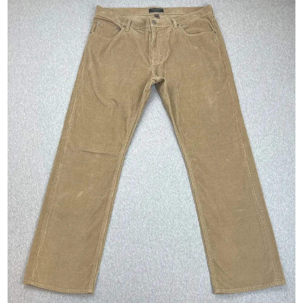 Banana Republic Pants Men 36 x 32 Beige Corduroy 100%‎ Cotton Straight Leg